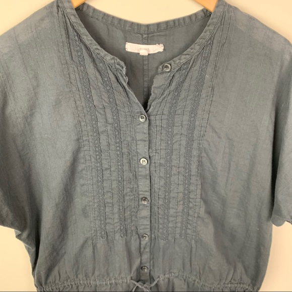 Eliot Madewell Drawstring Waist Button Down Top M - Picture 4 of 8